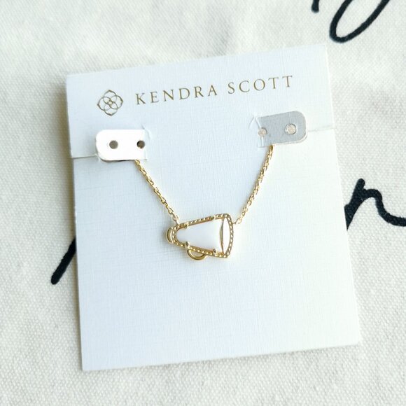Kendra Scott Necklace - Cheer - White Mother-of-Pearl Gold - Picture 1 of 4